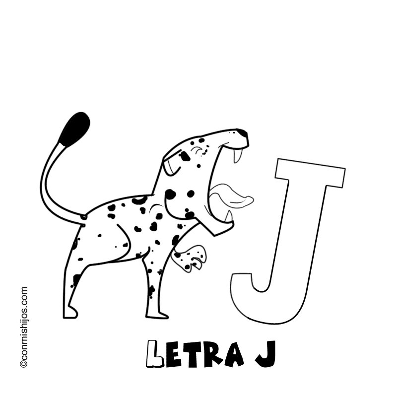 Letra j dibujos para colorear