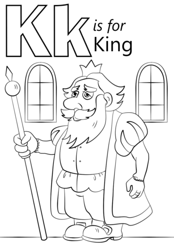 Letter k is for king coloring page from letter k category select from printable craftâ abc coloring pages alphabet coloring pages letter a coloring pages