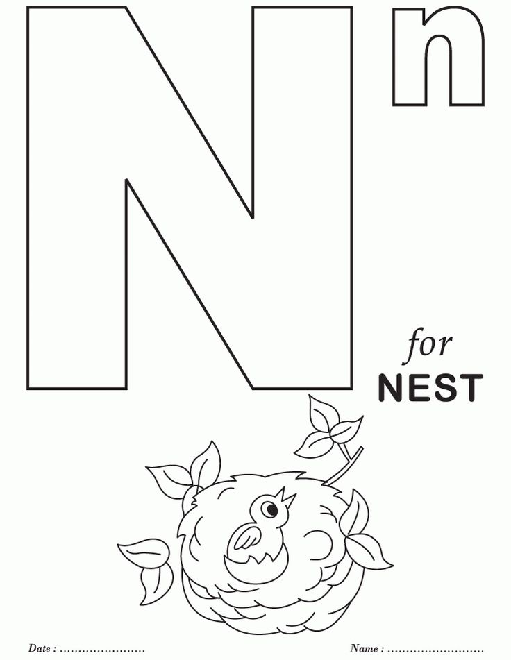 Printabl alphabet n coloring sheets download free printabl prchool coloring pag alphabet coloring pag kindergarten coloring pag