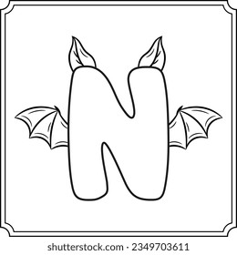 Letra de alfabeto inglãs de halloween vector de stock libre de regalãas
