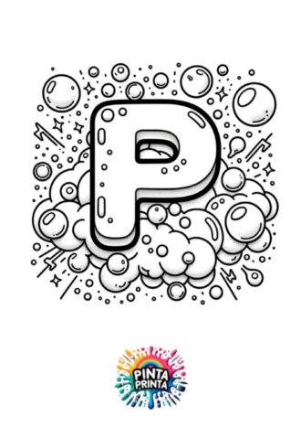 Ð dibujos de letra p para colorear dale color ahora