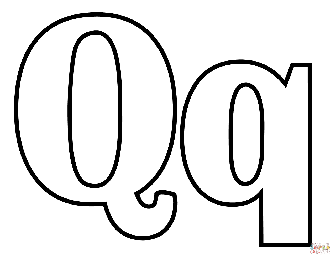 Dibujo de letra q para colorear dibujos para colorear imprimir gratis