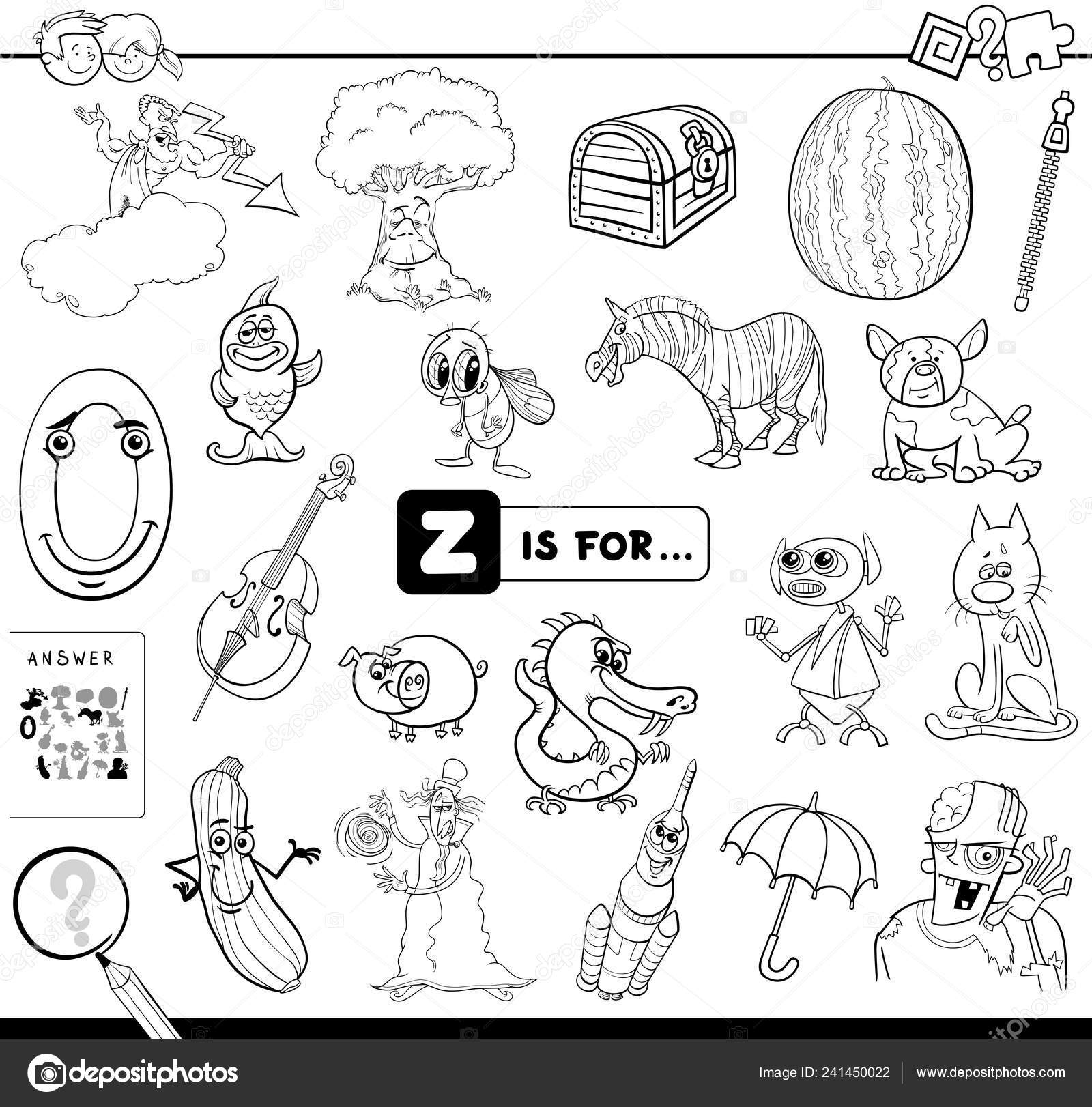 Ilustraciãn dibujos animados blanco negro encontrar imãgenes que ienzan con vector de stock por izakowski