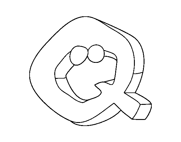 Letter q coloring page