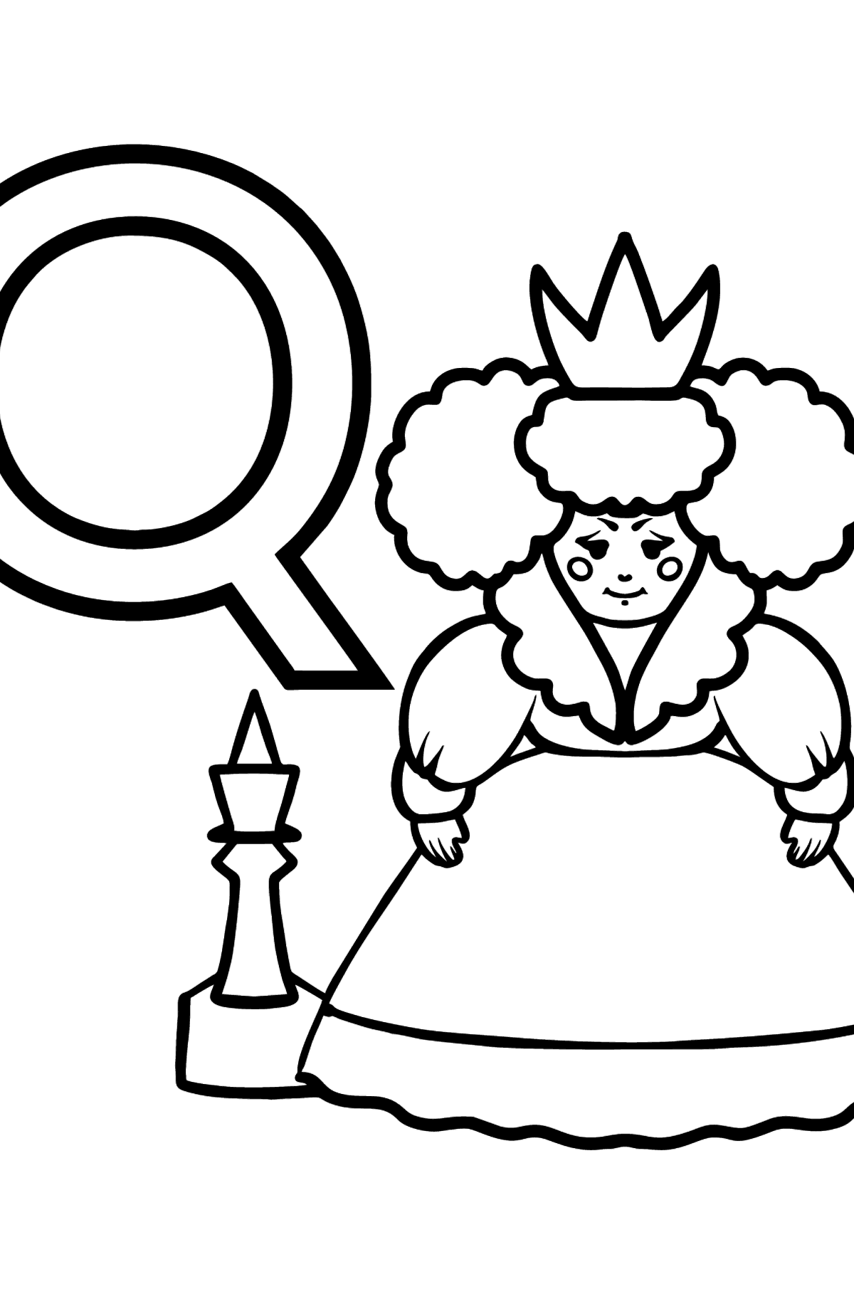 Dibujo de letra q para colorear â imprime y en lãnea gratis