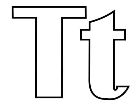 Classic letter t coloring page from classic english alphabet category selâ free printable coloring pages alphabet coloring pages free printable letter stencils