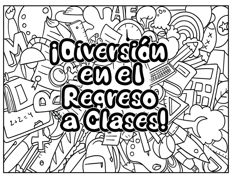 Regreso a clases dibujos para colorear