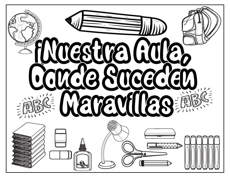 Regreso a clases dibujos para colorear