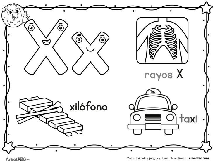 Letra x para colorear ãrbol abc march crafts spanish curriculum first day of school