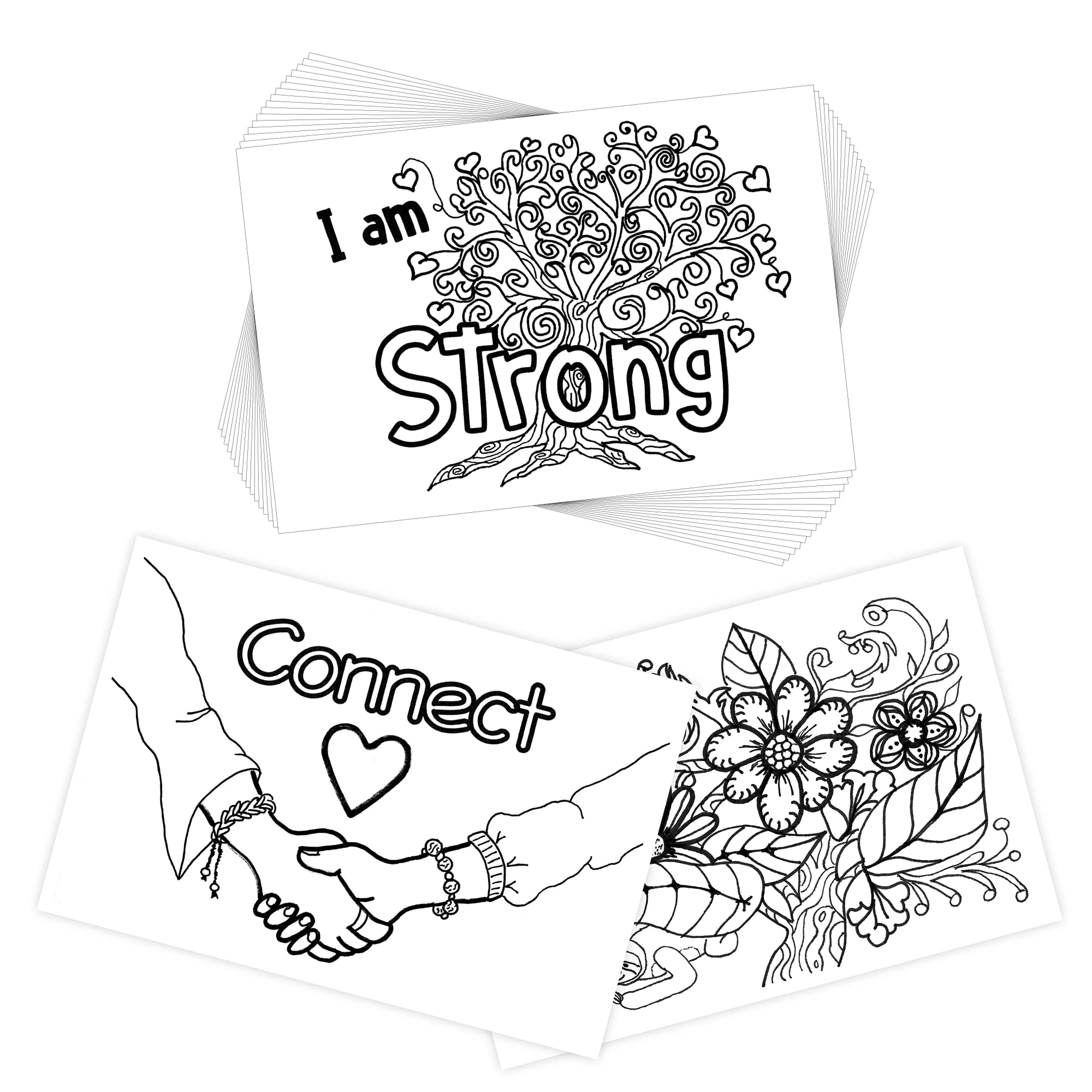 Colorpockit juego pleto de cartas para colorear de x pulgadas con texto en inglãs words of serenity palabras de serenidad kit pleto de colorear portãtil contiene imãgenes en