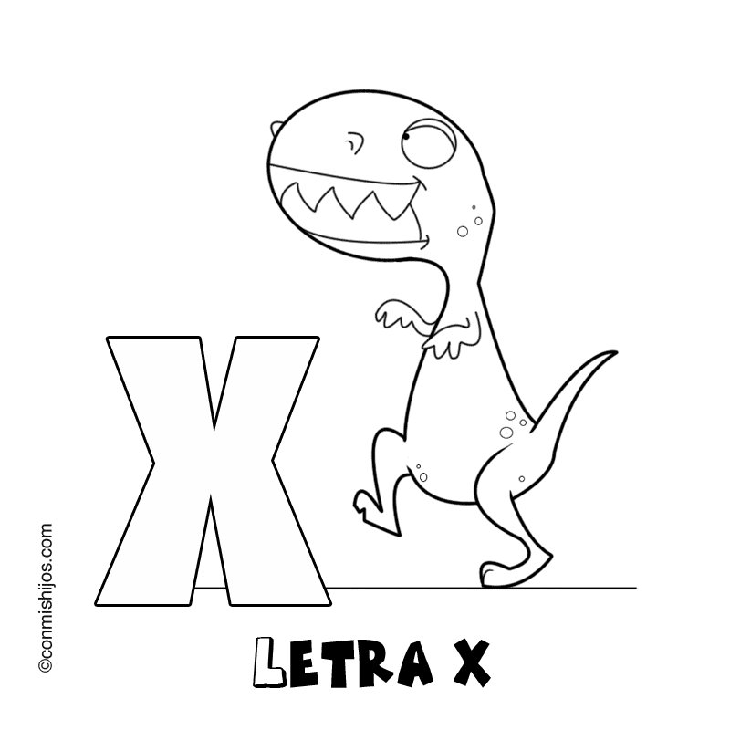 Letra x dibujos para colorear