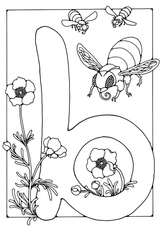 Dibujo para colorear letra