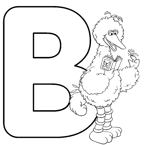 Letter b coloring pag