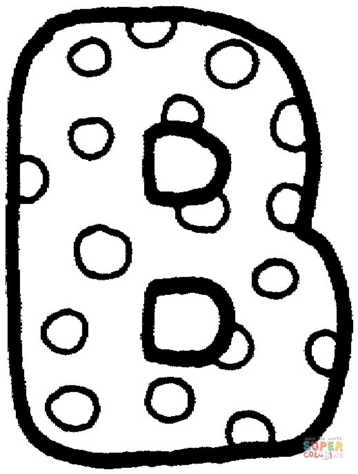 Dibujo de la letra b para colorear dibujos para colorear imprimir gratis