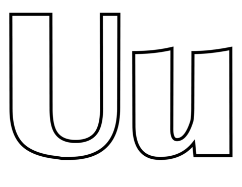 Classic letter u coloring page free printable coloring pages