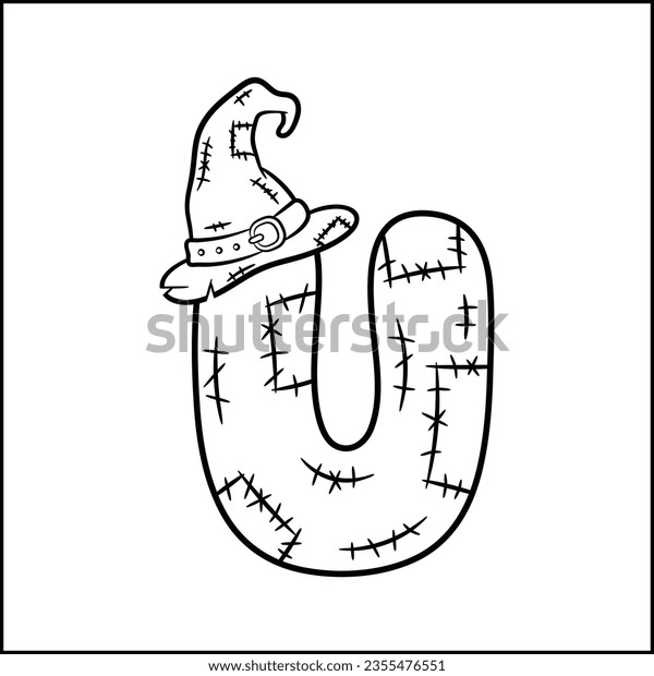 Letra de alfabeto inglãs de halloween vector de stock libre de regalãas