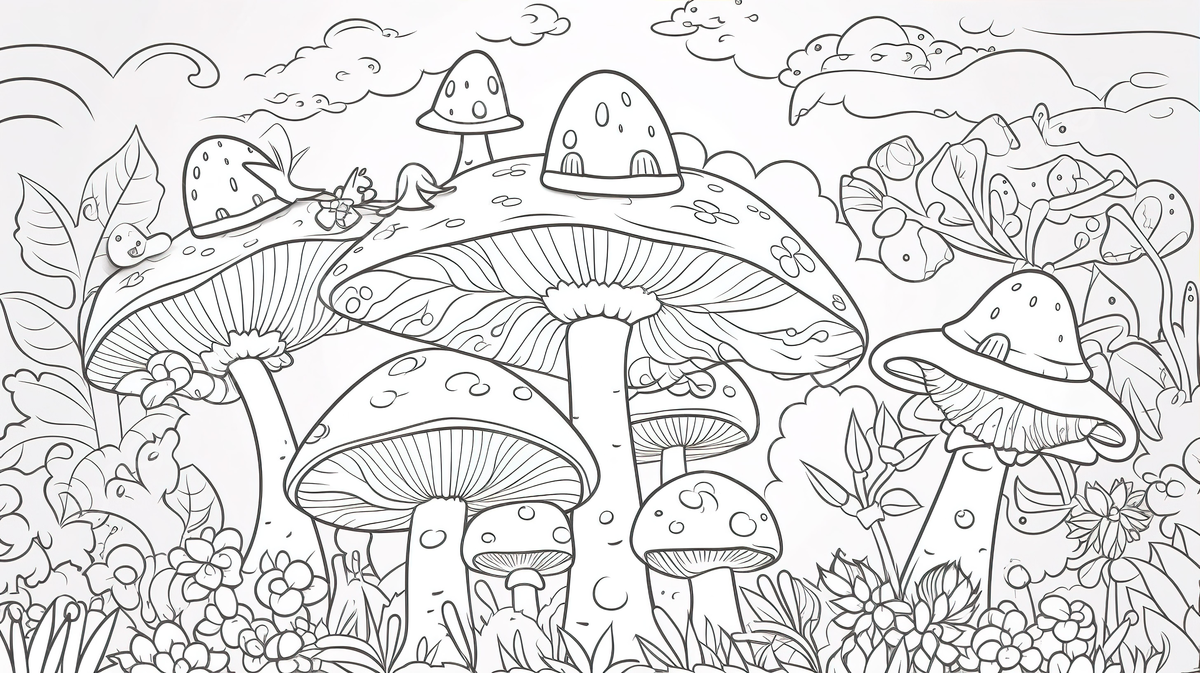 Fondo dibujos para colorear para niãos con setas y plantas fondo imagen para colorear color color arte imagen de fondo para dcarga gratuita