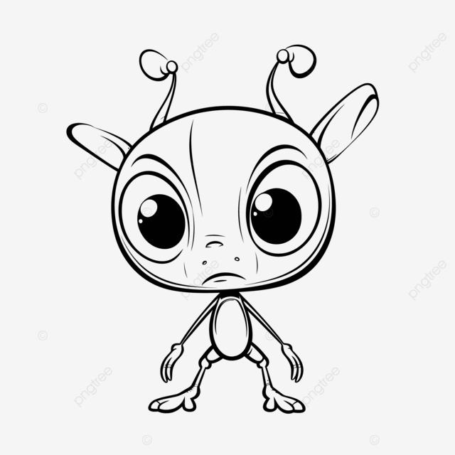 Dibujo de un extraterrtre con grand ojos para colorear pãginas bozar boceto vector png dibujos dibujo extraterrtre dibujo de ala dibujo de ojos png y vector para dcargar gratis