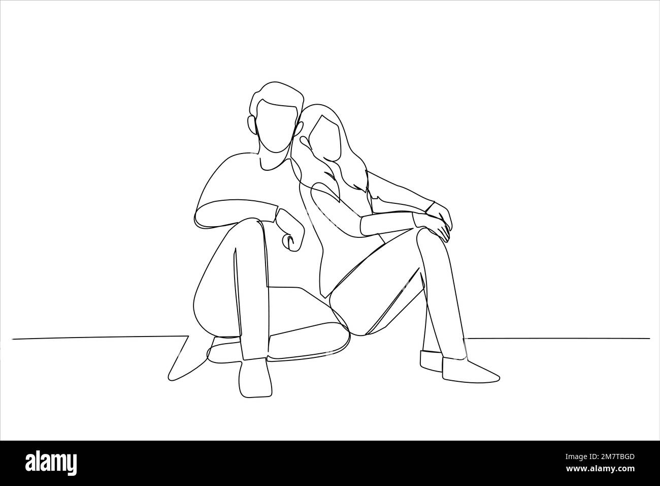 Mejor amigas dibujo imãgen de stock en blanco y negro