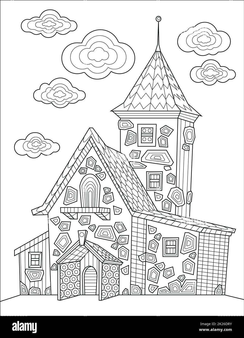 Dibujo de casa de diseão para colorear fotografãas e imãgen de alta roluciãn