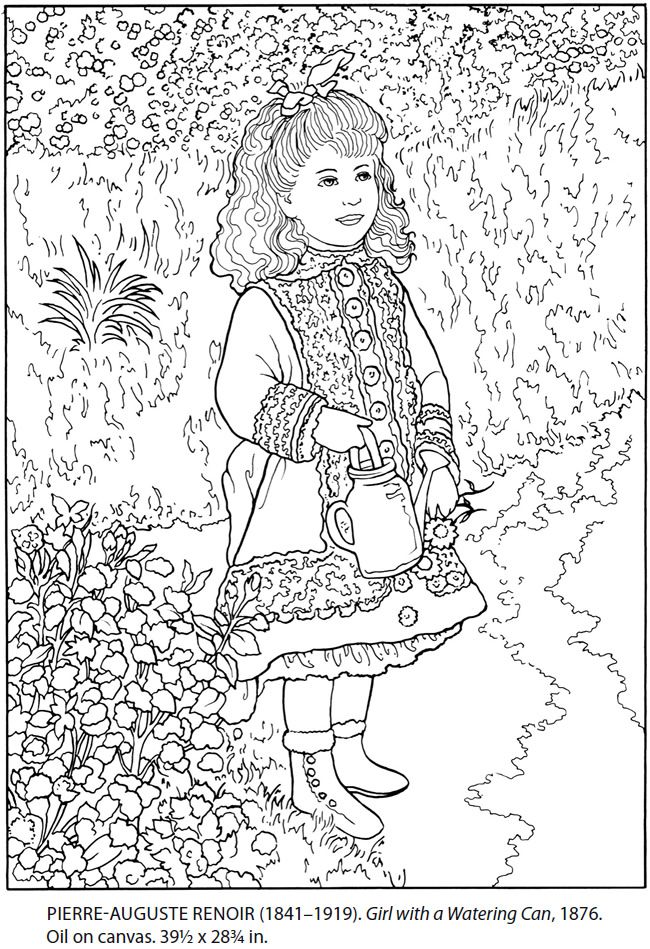Welcome to dover publications renoir art coloring pages coloring book pages