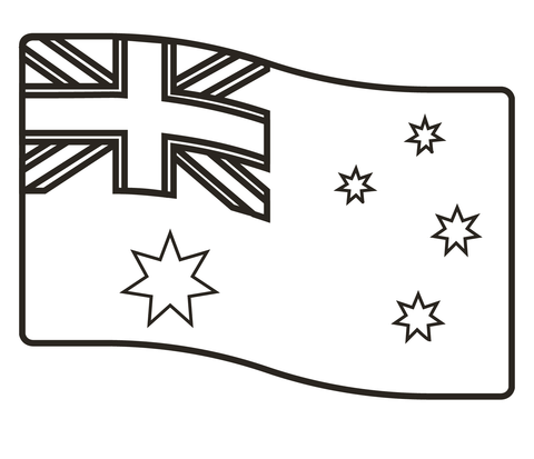 Australia flag coloring page free printable coloring pages