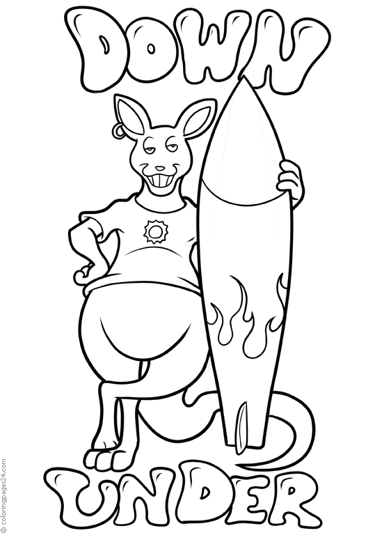 Australia dibujos para colorear