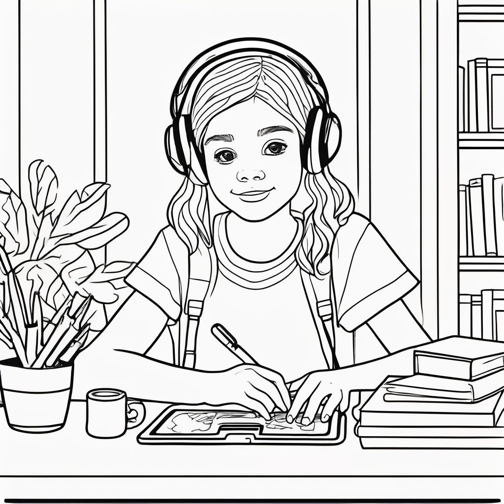 Add the hair draw a large slanted circle to represent the girls head then add several curved lines