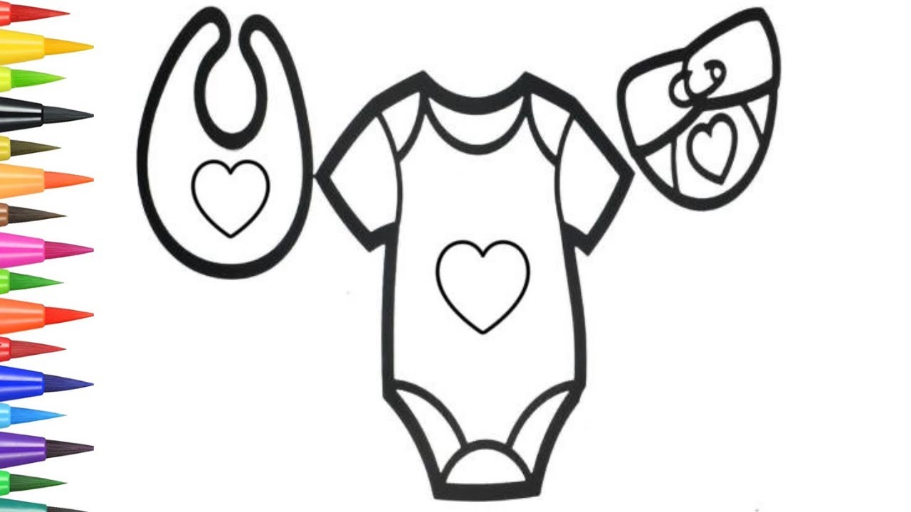 Dibuja y colorea accesorios de bebã ð dibujos fãciles para niãos