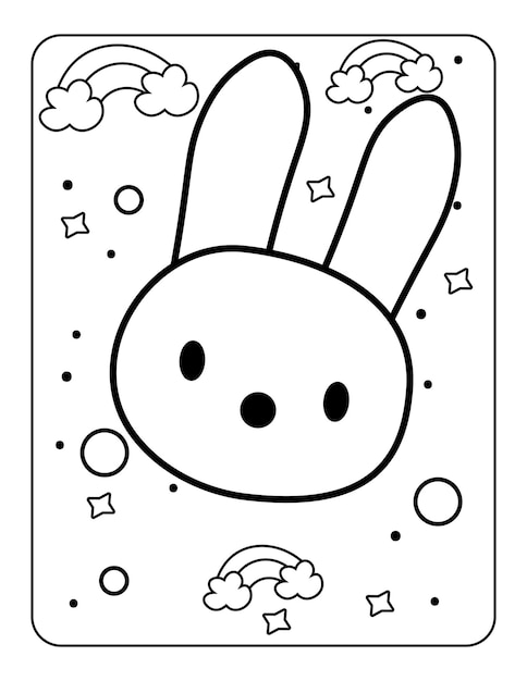 Bebã juguete para colorear pãgina fãcil ilustraciãn para libro para colorear vector premium