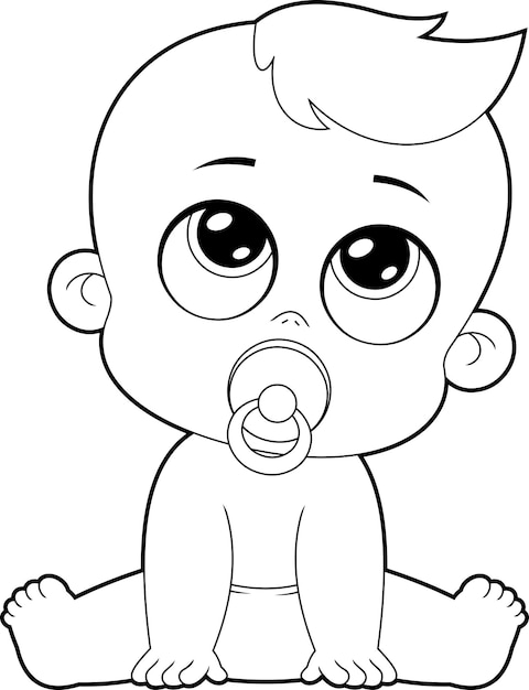 Imãgen de bebe colorear