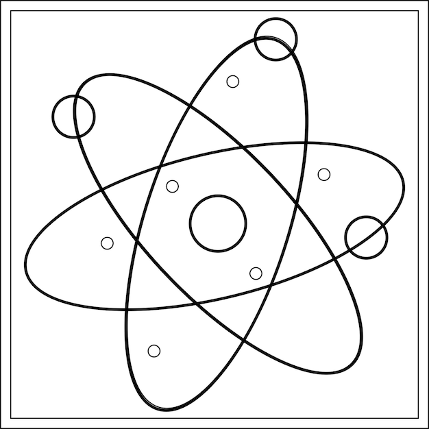 La ciencia y la biologãa del laboratorio quãmico son sãmbolos de los ãtomos vector premium