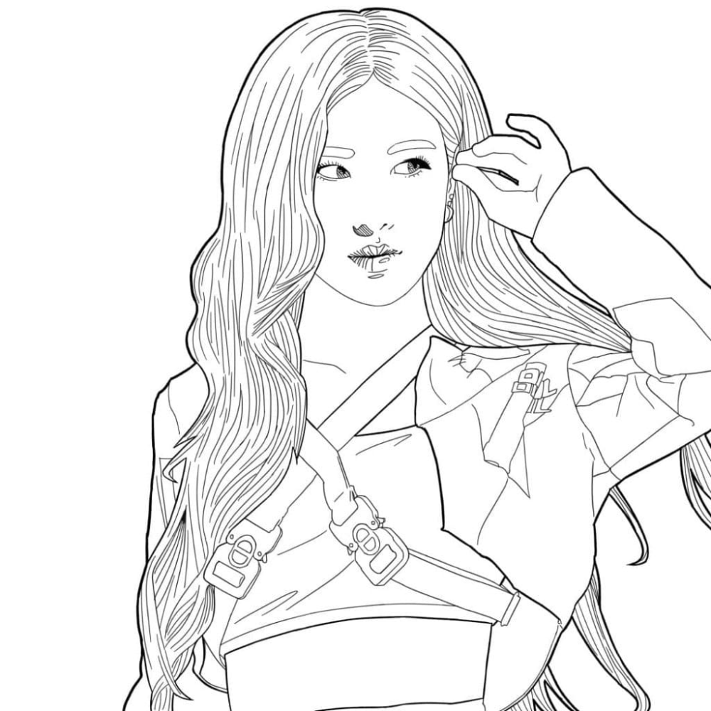 Rose from blackpink coloring page coloring pages fairy coloring pages free printable coloring pages
