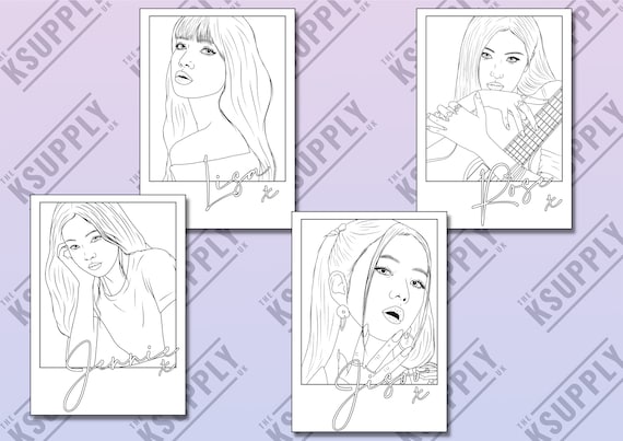 Digital download blackpink a colouring book kpop high quality a colouring book all ages art blackpink colouring pages kpop gift