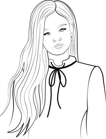 Kim jennie de blackpink dibujo para colorear dibujos para colorear libros para colorear pãginas para colorear para imprimir gratis
