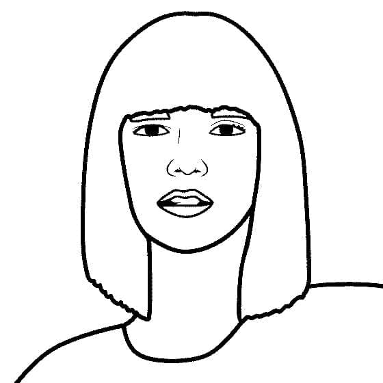 Lisa from blackpink coloring page