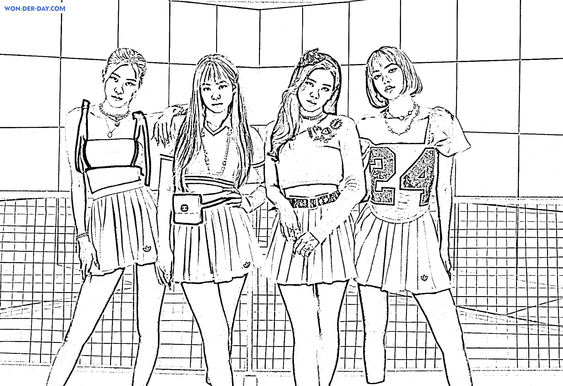 Blackpink coloring pages free printable coloring pages