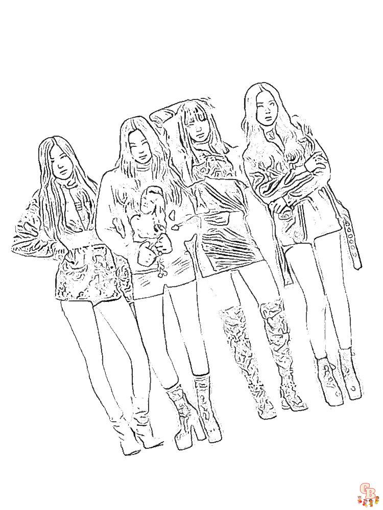 Enjoy coloring your favorite blackpink members with blackpink coloring pages