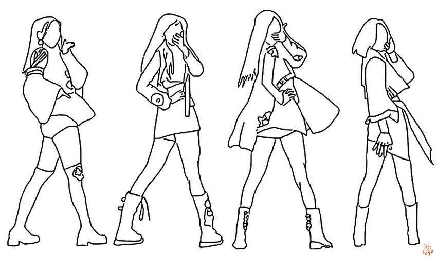 Enjoy coloring your favorite blackpink members with blackpink coloring pages