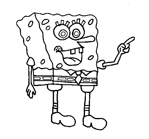 Dibujo de bob esponja para colorear