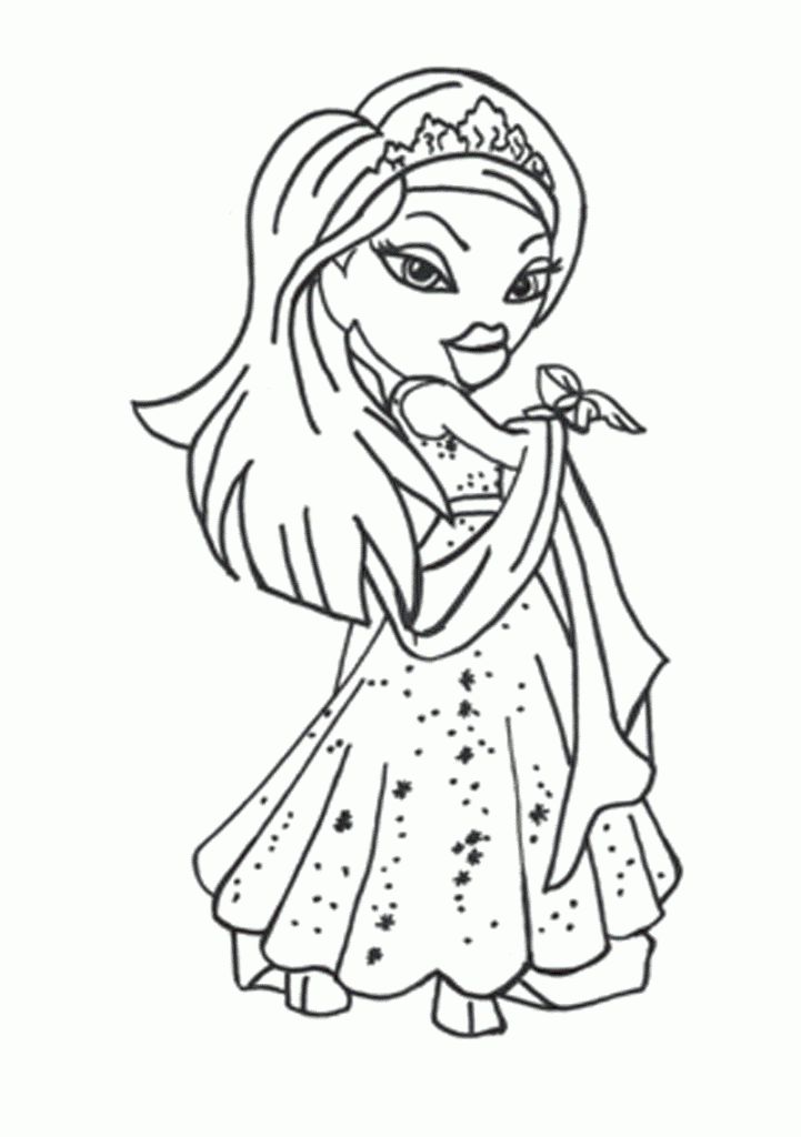Free printable bratz coloring pages for kids cartoon coloring pages princess coloring pages kids printable coloring pages