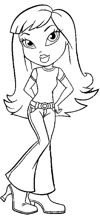 Bratz coloring pages cartoon coloring pages cute coloring pages coloring pages