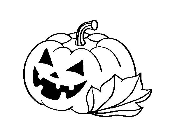 Dibujo de calabaza decorada de halloween para colorear dibujo de calabaza halloween para colorear dibujos halloween colorear