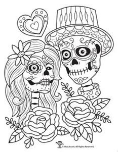 Hermosa colecciãn de calaveras para colorear con motivo del dãa de muertos