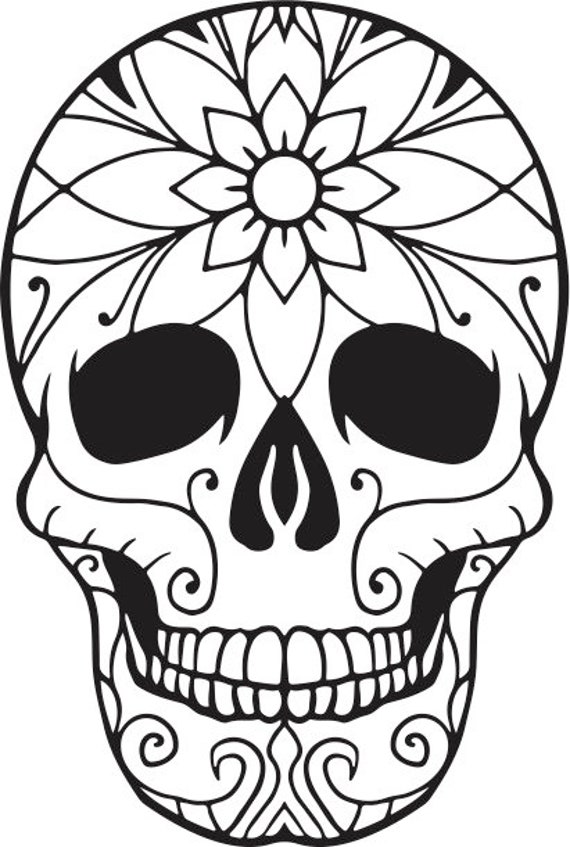 Dibujos para colorear de calaveras de azãºcar