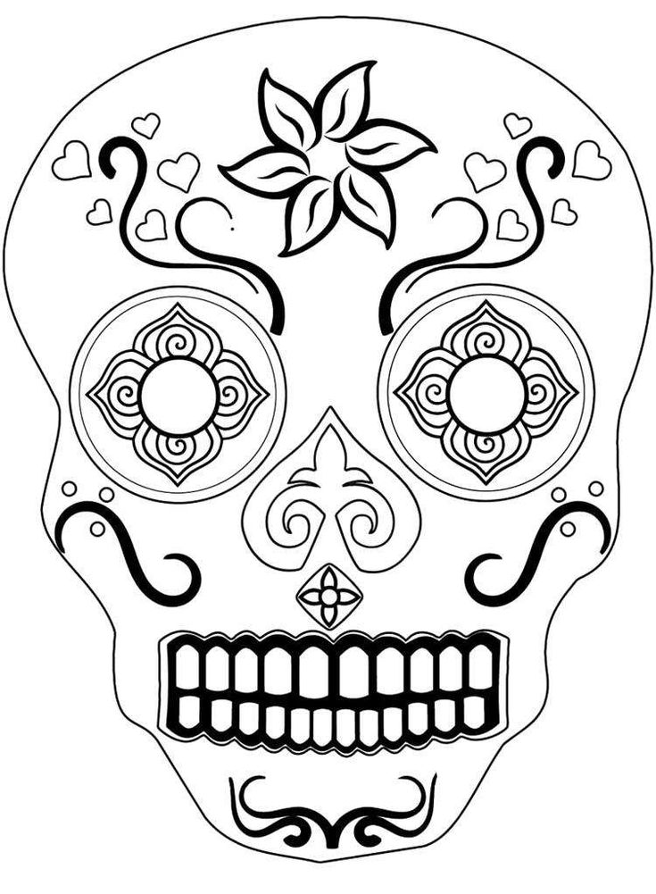 Caveira mexicana desenhos para imprimir e colorir