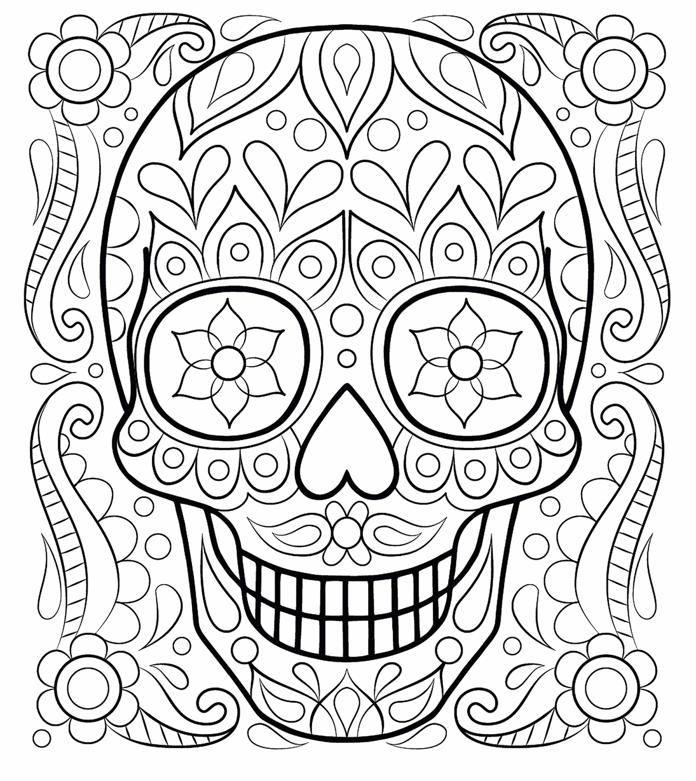 Dibujos de calaveras para colorear