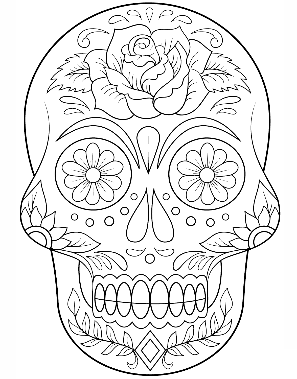 Dibujos de calaveras para colorear