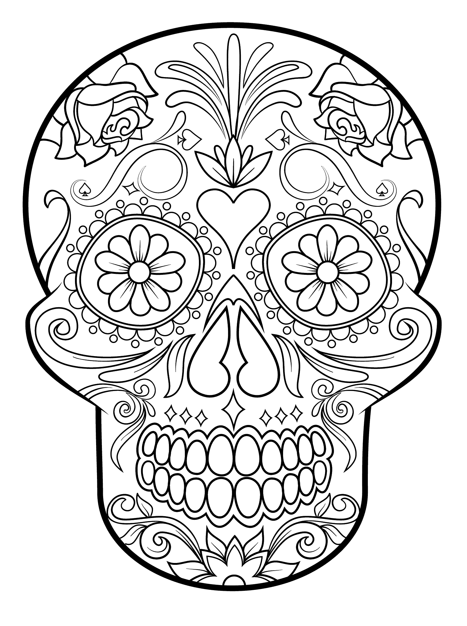 Dibujos de calaveras para colorear