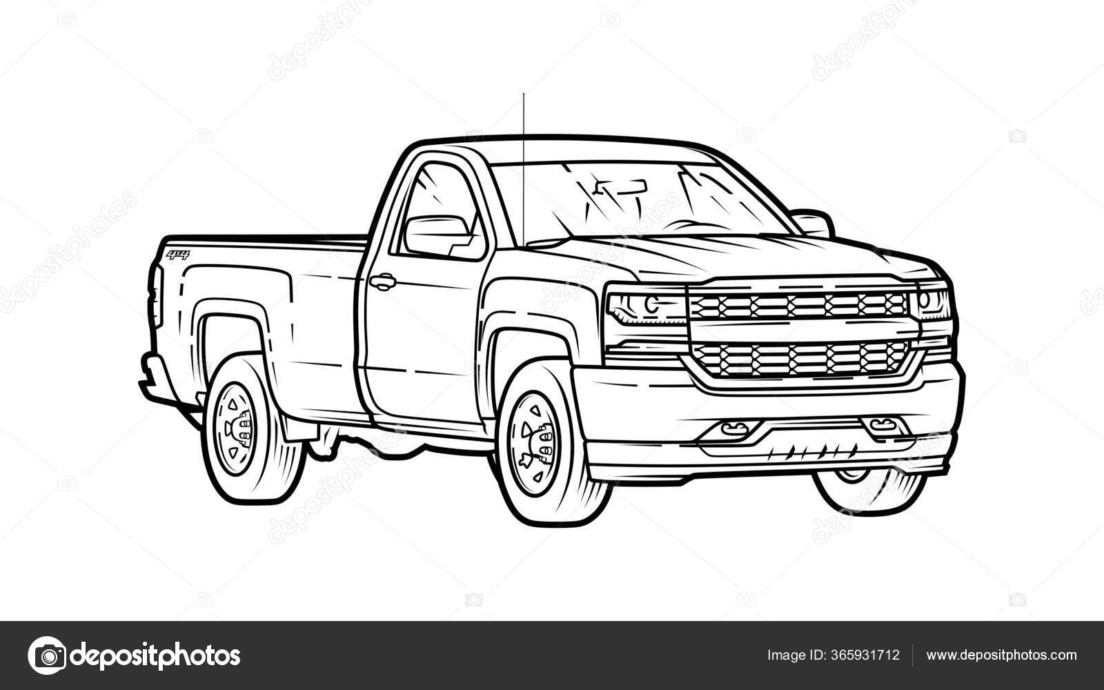 Modern pick chevy stock vector by artcavalcade